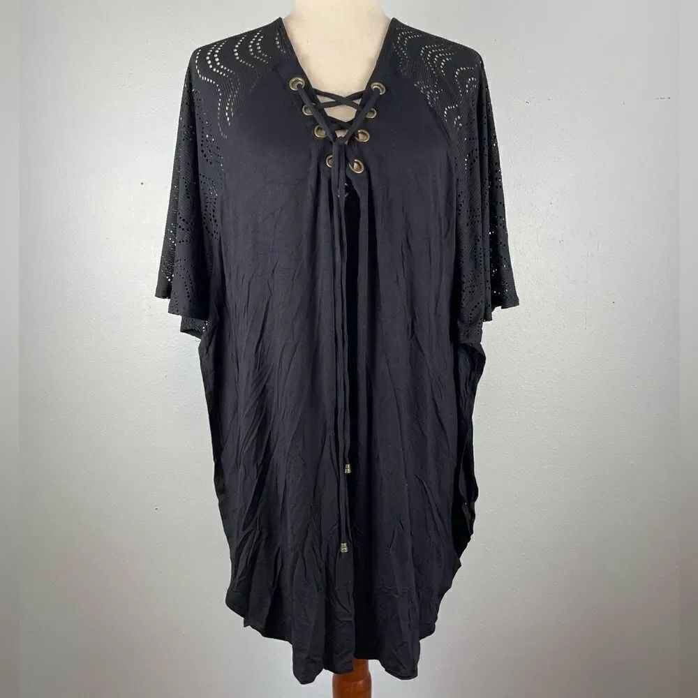 NWT Dotti Black Swim Cover Up Size M